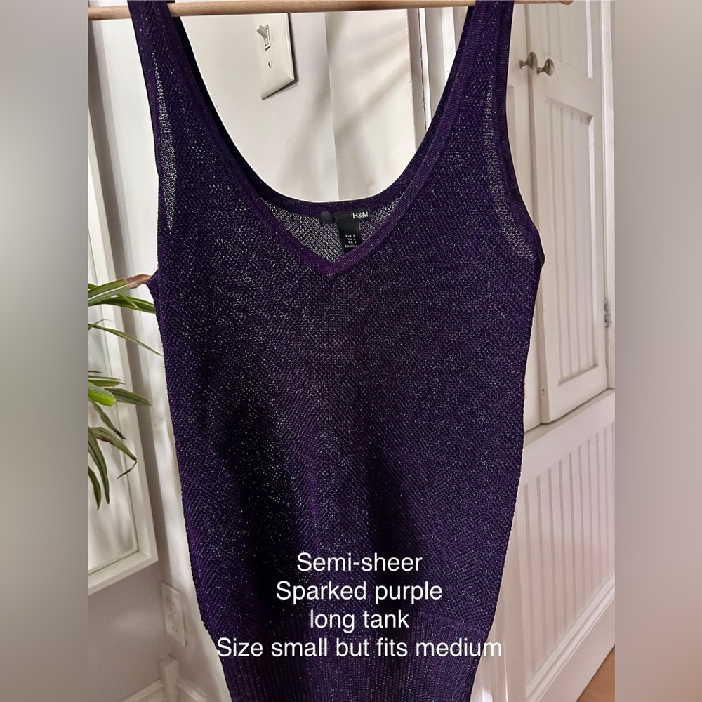 Purple Semi-Sheer Tank Top